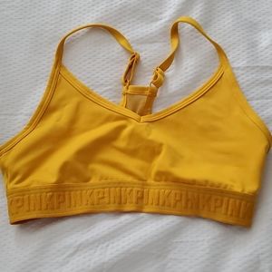 Pink yellow sport bra no patting